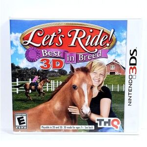 THQ Let's Ride Best in Breed 3D Nintendo 3DS Horse Game Case & Manual EUC